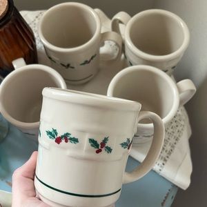 Longaberger Christmas mugs